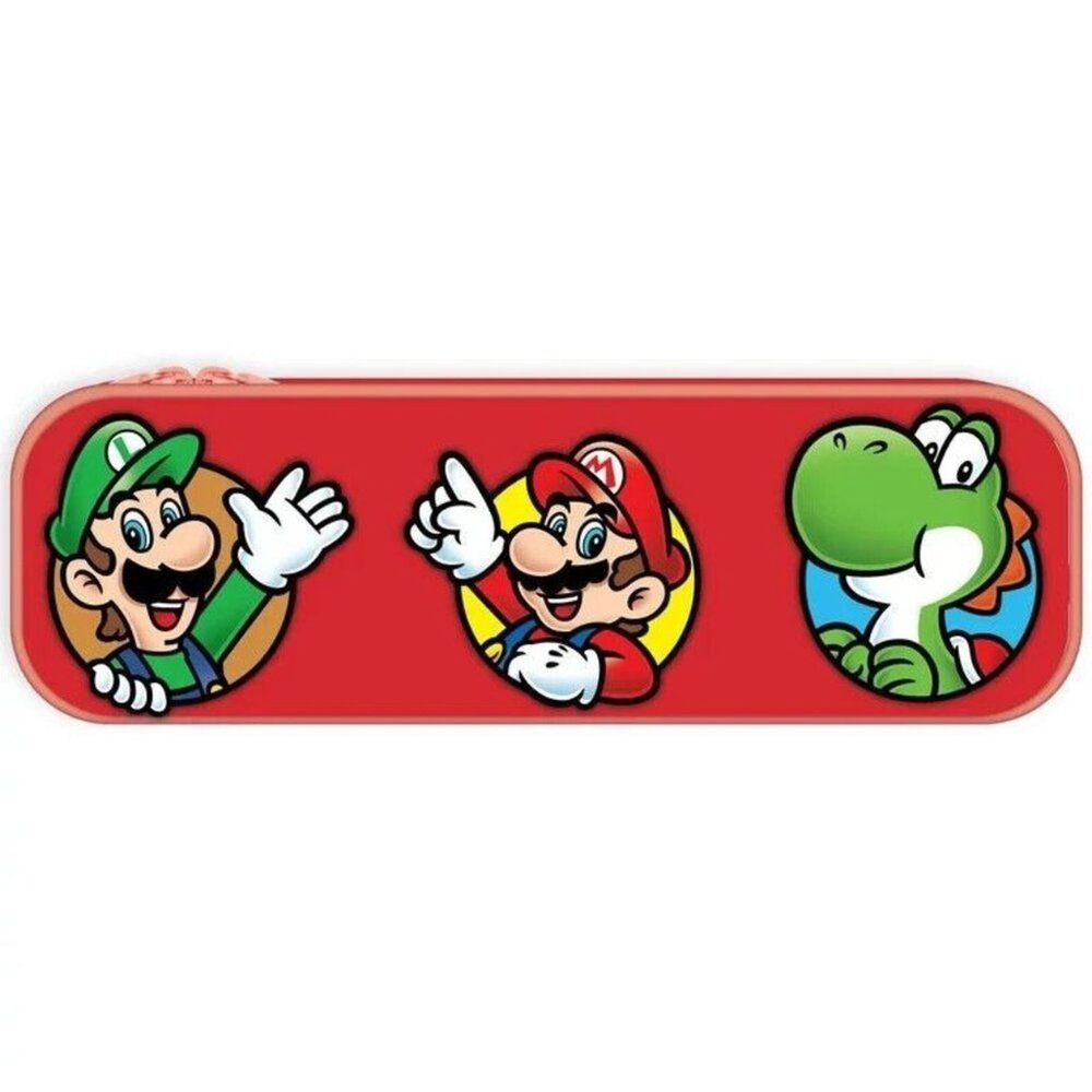 Nintendo Super Mario Silicone Pencil Box Soft Zipper Case 8- in Trinket Box NEW
